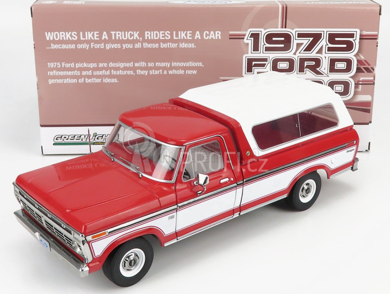 Greenlight Ford usa F-100 Pick-up 1956 Closed 1975 1:18, červená
