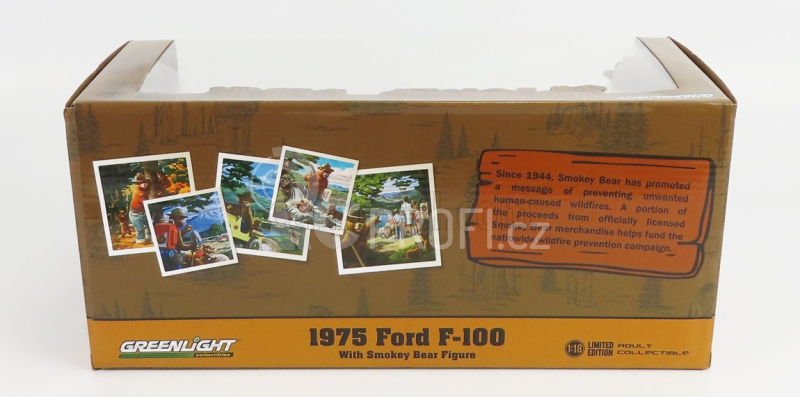 Greenlight Ford usa F-100 Pick-up Forest Service Green 1975 1:18, světle zelená