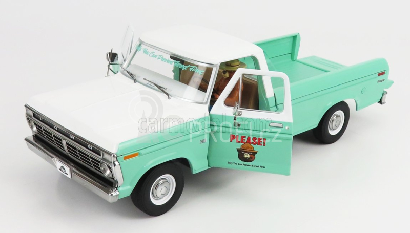 Greenlight Ford usa F-100 Pick-up Forest Service Green 1975 1:18, světle zelená