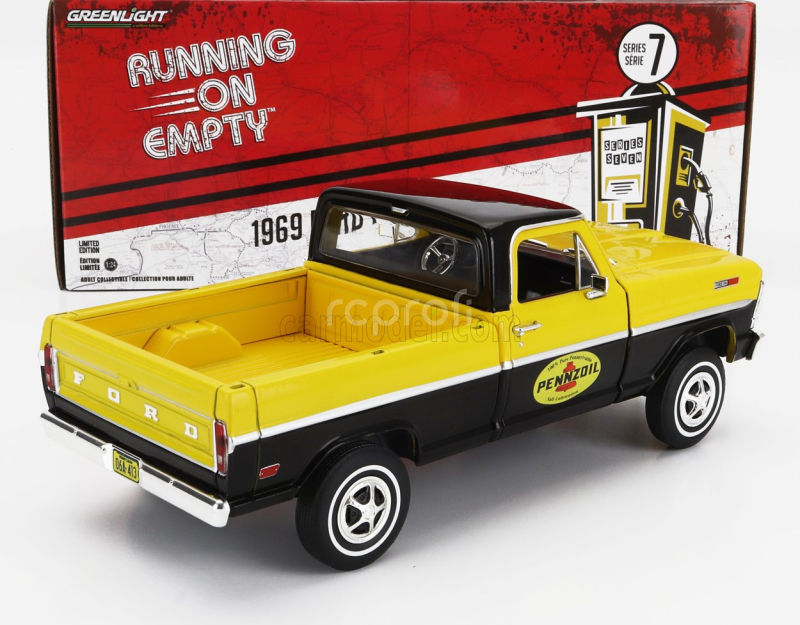 Greenlight Ford usa F-100 Pick-up Pennzoil 1969 1:24 Černá Žlutá