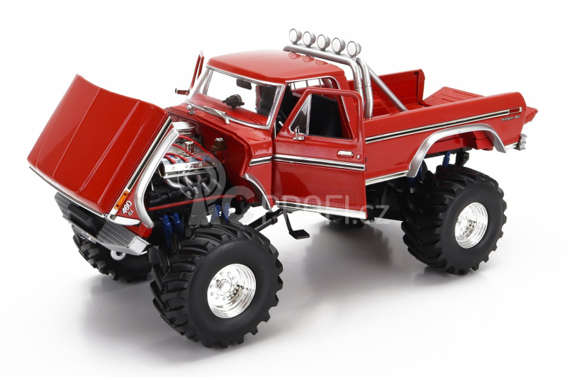 Greenlight Ford USA F-250 Monster Truck Godzilla 1974 1:18, červená
