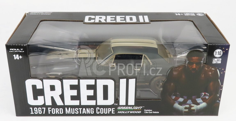 Greenlight Ford usa Mustang Coupe 1967 - Adonis Creed's II 1:18, černá