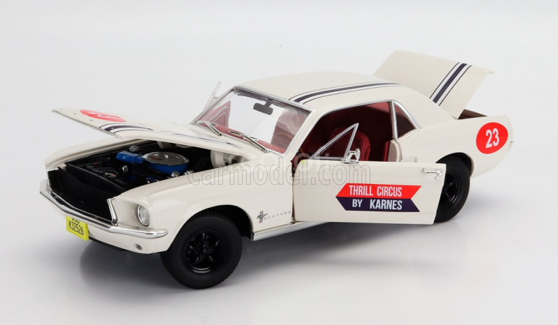 Greenlight Ford usa Mustang Coupe N 23 Thrill Circus By Karnes 1967 - The Mod Squad 1:18 Bílá