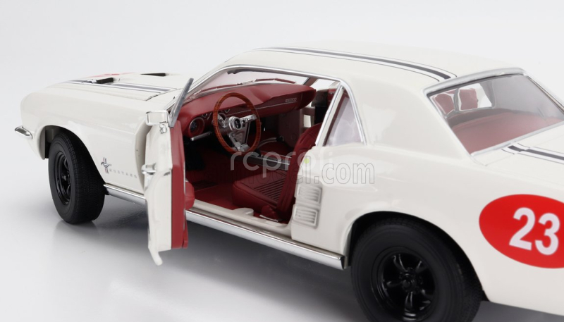 Greenlight Ford usa Mustang Coupe N 23 Thrill Circus By Karnes 1967 - The Mod Squad 1:18 Bílá