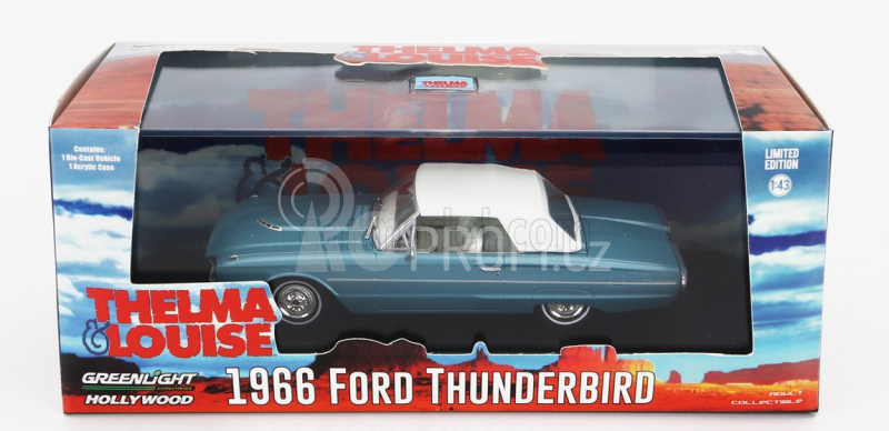 Greenlight Ford usa Thunderbird Cabriolet Closed 1966 - Thelma & Louise 1:43
