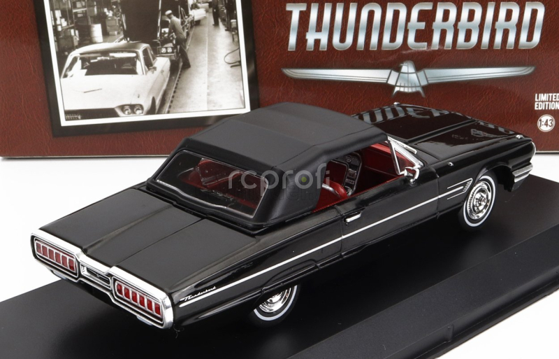 Greenlight Ford usa Thunderbird Cabriolet Soft-top Closed 1965 1:43 Black