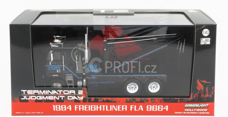 Greenlight Freightliner Fla 9664 Odtahový vůz 1991 - Terminator 2 1:43, černá