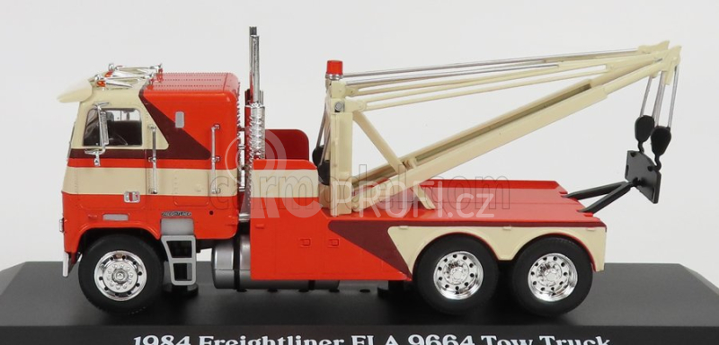 Greenlight Freightliner Fla 9664 Odtahový vůz 1984 1:43, oranžová