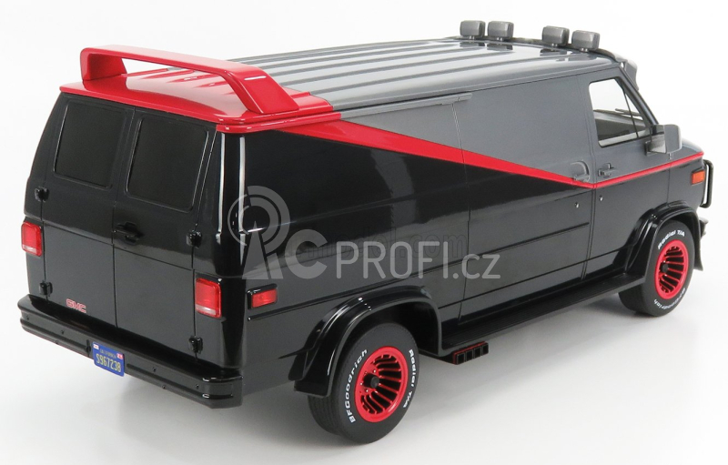 Greenlight GMC Vandura A-team Van - 1983 1:12 Šedá Černá