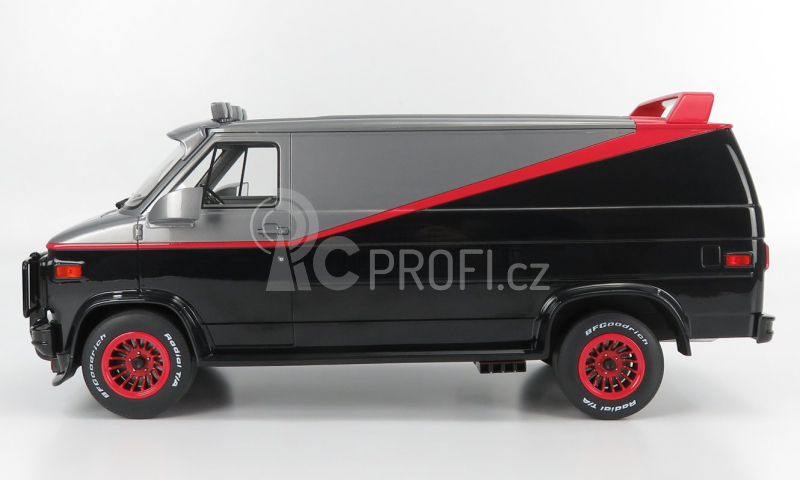 Greenlight GMC Vandura A-team Van - 1983 1:12 Šedá Černá