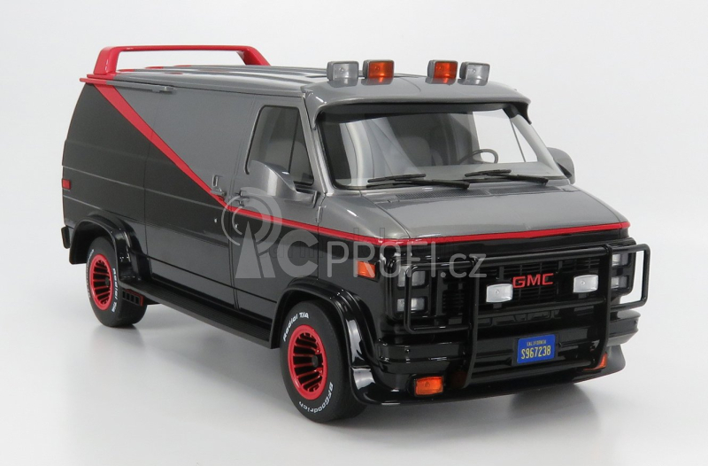 Greenlight GMC Vandura A-team Van - 1983 1:12 Šedá Černá
