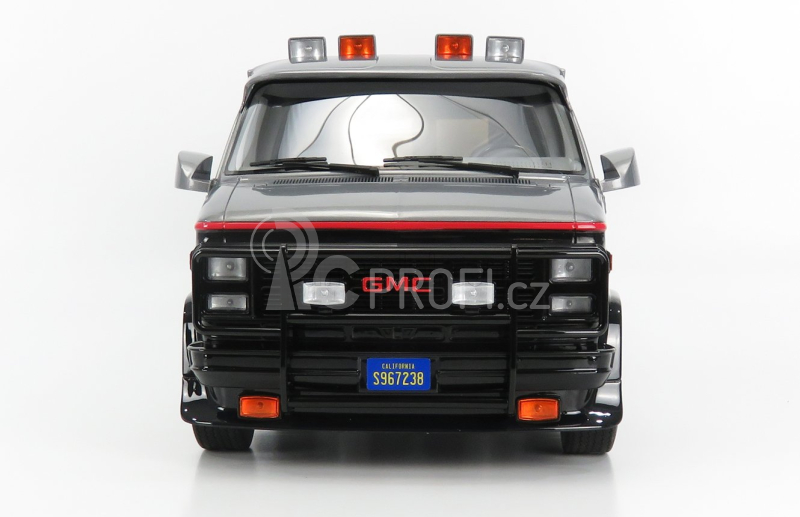 Greenlight GMC Vandura A-team Van - 1983 1:12 Šedá Černá