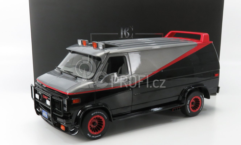 Greenlight GMC Vandura A-team Van - 1983 1:12 Šedá Černá