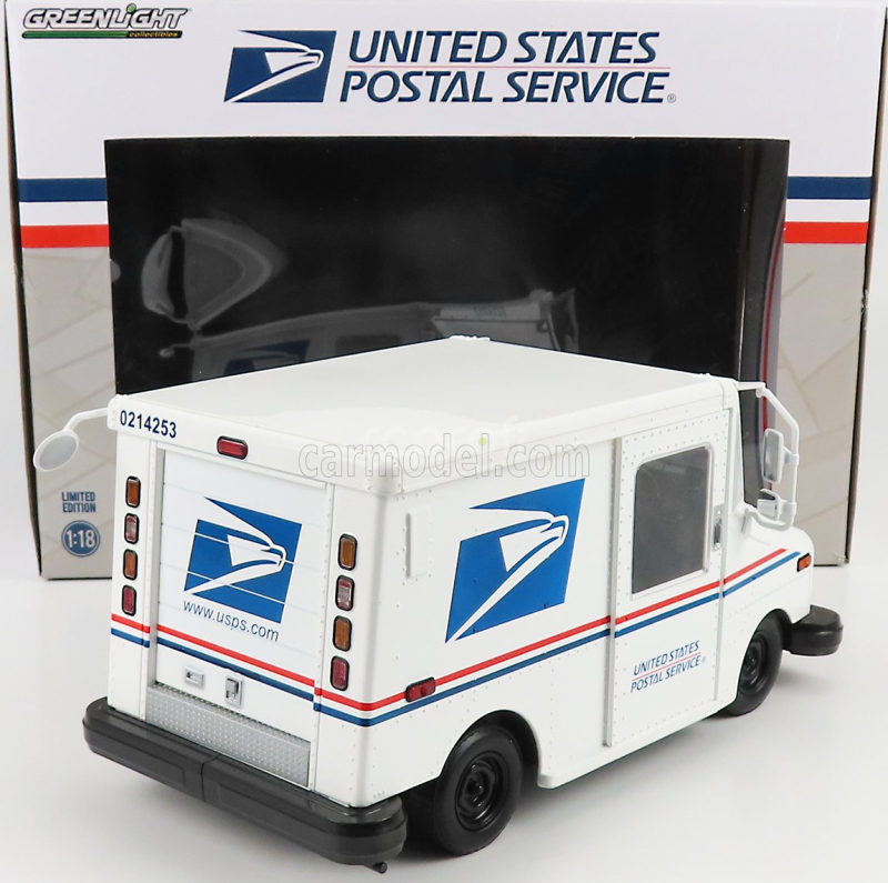 Greenlight Grumman Llv Truck Van Usps Mail Post 2010 1:18 Bílá