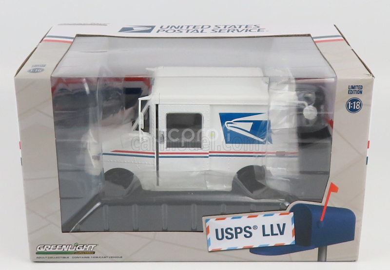 Greenlight Grumman Llv Truck Van Usps Mail Post 2010 1:18 Bílá