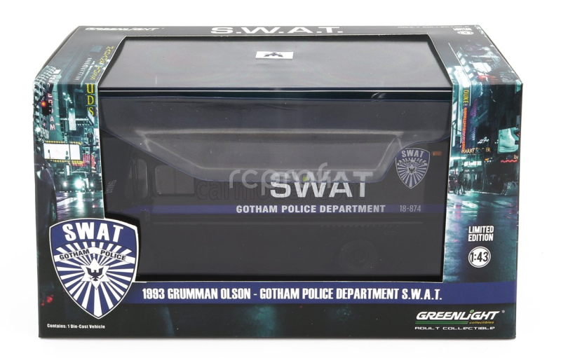 Greenlight Grumman Olson Van Gotham Police Department S.w.a.t. 1993 1:43 Black