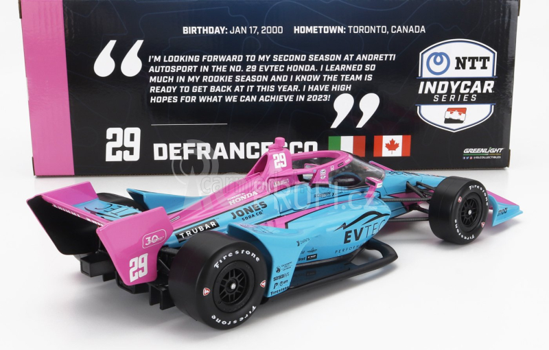 Greenlight Honda Team Andretti Autosport N 29 1:18, modrorůžová