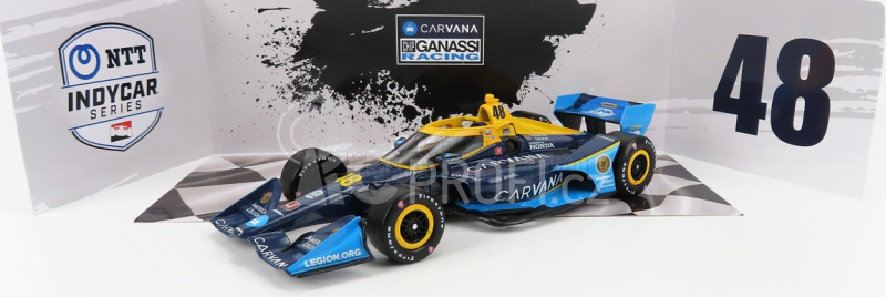Greenlight Honda Team Chip Ganassi Racing N 48 Indianapolis Indy 500 Indycar Series 2021 Jimmie Johnson 1:18 Modrá Černá Žlutá