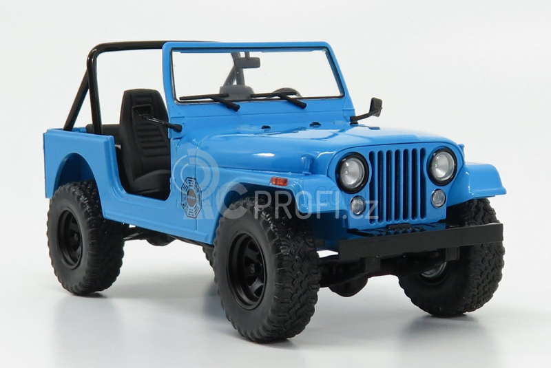 Greenlight Jeep Cj-7 Dharma Open 1982 - Lost 2004 - 2010 1:18 Světle Modrá