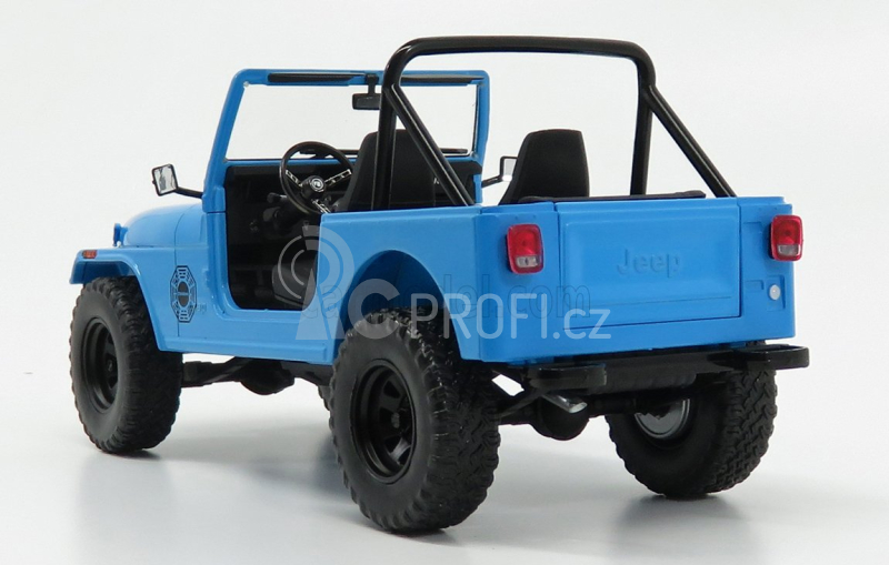 Greenlight Jeep Cj-7 Dharma Open 1982 - Lost 2004 - 2010 1:18 Světle Modrá