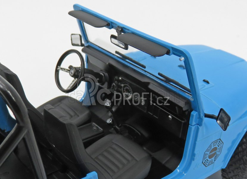 Greenlight Jeep Cj-7 Dharma Open 1982 - Lost 2004 - 2010 1:18 Světle Modrá