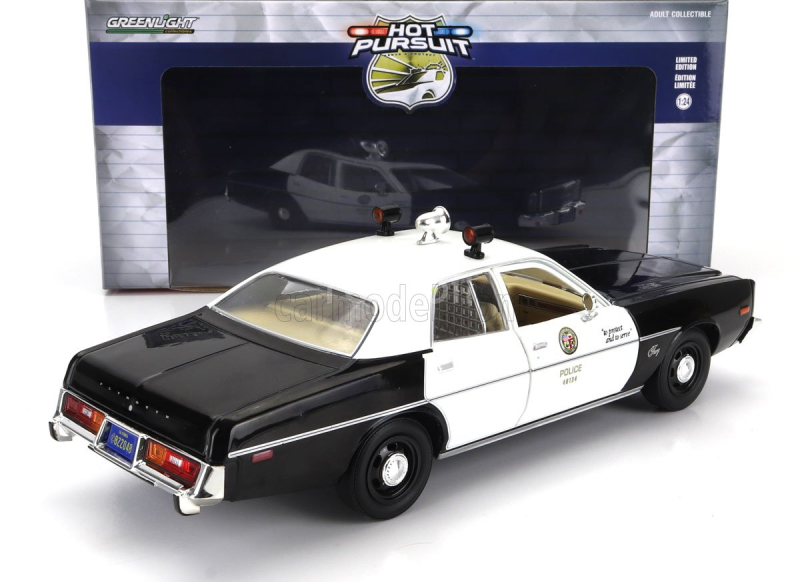 Greenlight Plymouth Fury Los Angeles Police Department 1978 1:24 Černá Bílá