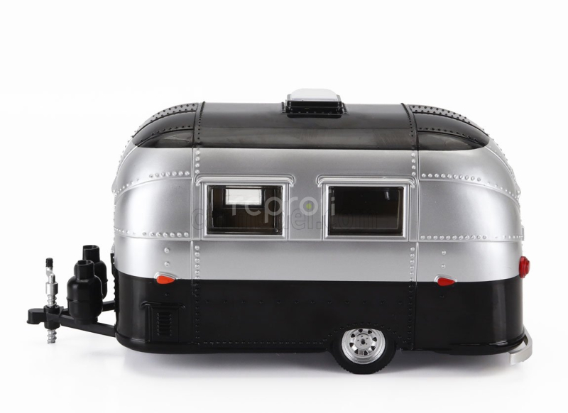 Greenlight Trailer Roulotte Caravan Airstream Bambi 1960 1:24 Černá Stříbrná