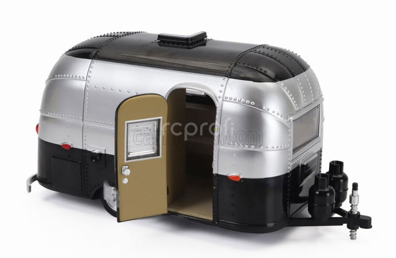 Greenlight Trailer Roulotte Caravan Airstream Bambi 1960 1:24 Černá Stříbrná