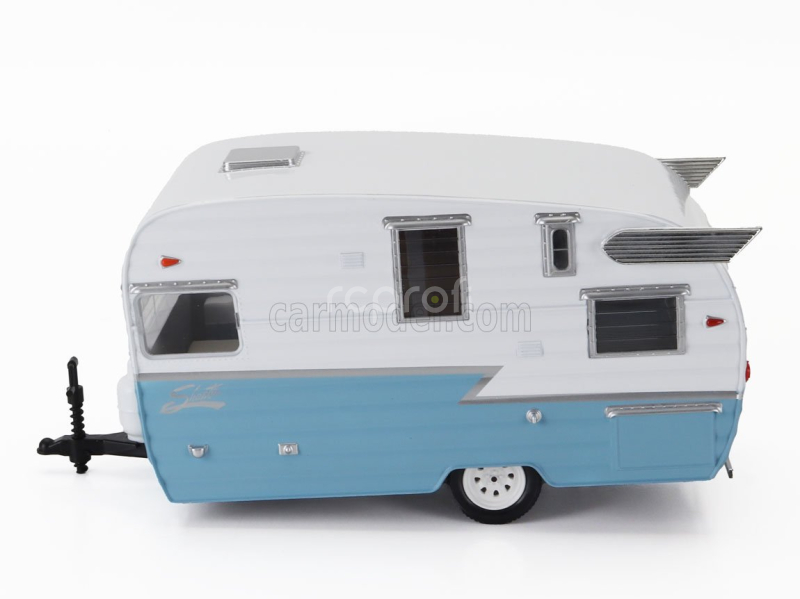 Greenlight Trailer Shasta Airflyte 15 Roulotte 1961 1:24 Světle Modrá Bílá