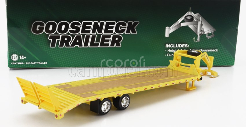 Greenlight Trailer Trailer Pianale For Truck - Rimorchio 1:64 Žlutá