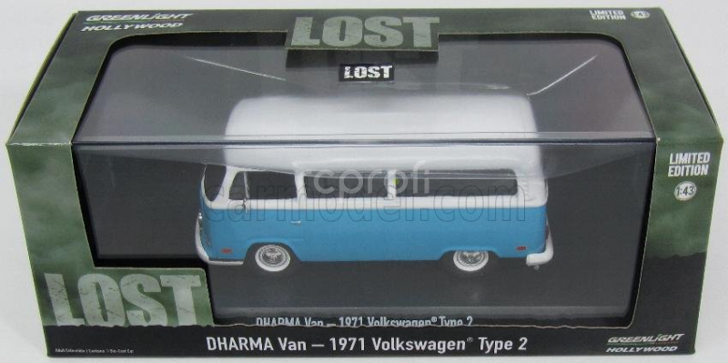 Greenlight Volkswagen T2b Minibus 1971 - Lost - Dharma Iniative - Tv Series - 2004 - 2010 1:43 Blue