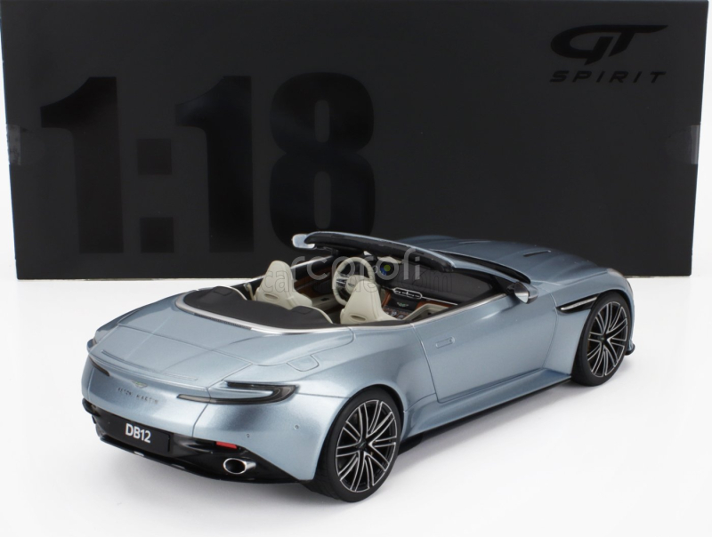Gt-spirit Aston martin Db12 Volante 2023 1:18 Světle Modrá Met