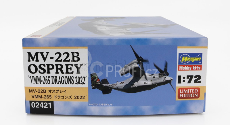 Hasegawa Boeing Mv-22b Osprey Vmm-265 Dragons Airplane Military 2022 1:72 /