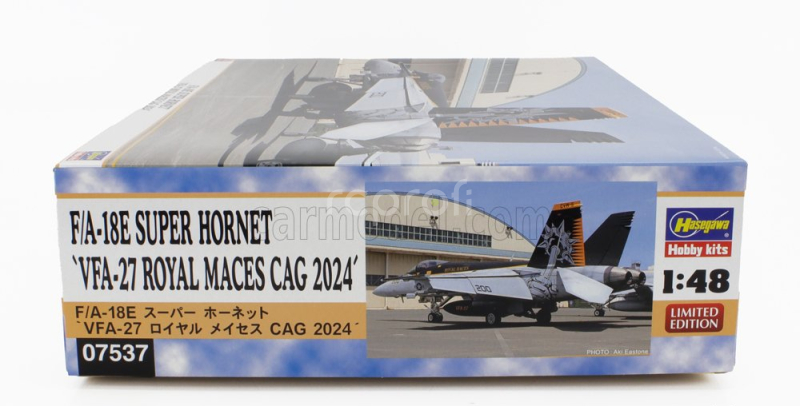 Hasegawa Grumman F/a-18e Super Hornet Vfa-27 Royal Maces Cag Airplane Military 2024 1:48 /