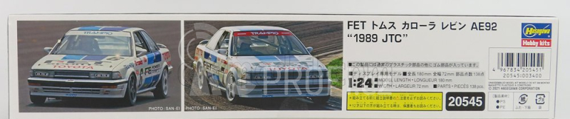 Hasegawa Toyota Corolla Levin (ae92) N 6 Jtc Season 1989 1:24 /