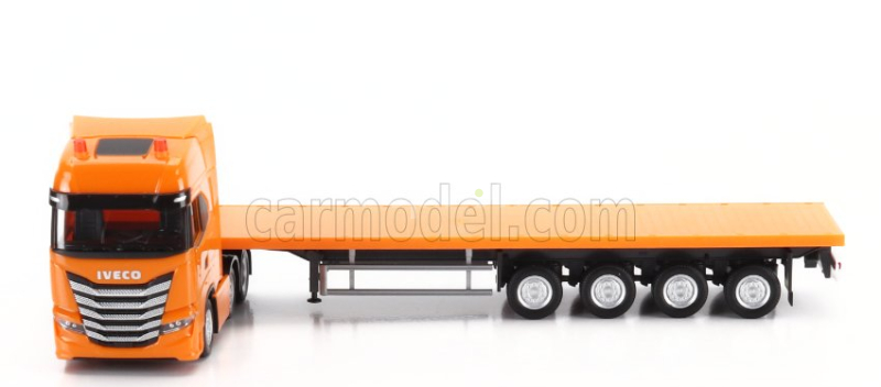 Herpa Iveco fiat S-way 6x2 Truck Rimorchio Pianale 2021 1:87 Orange
