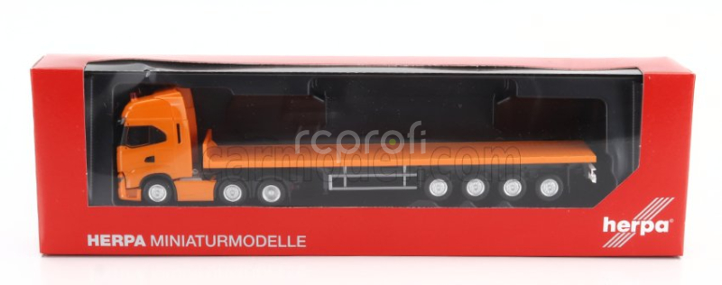 Herpa Iveco fiat S-way 6x2 Truck Rimorchio Pianale 2021 1:87 Orange