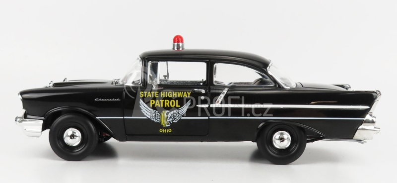 Highway61 Chevrolet 150 Sedan Ohio State Patrol Police 1957 1:18 Black