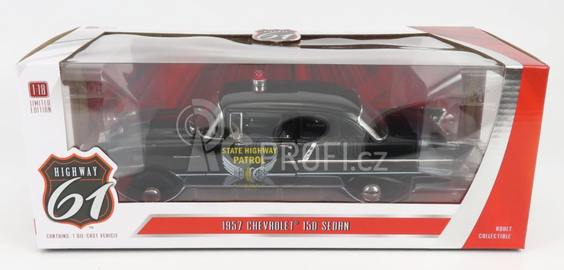 Highway61 Chevrolet 150 Sedan Ohio State Patrol Police 1957 1:18 Black