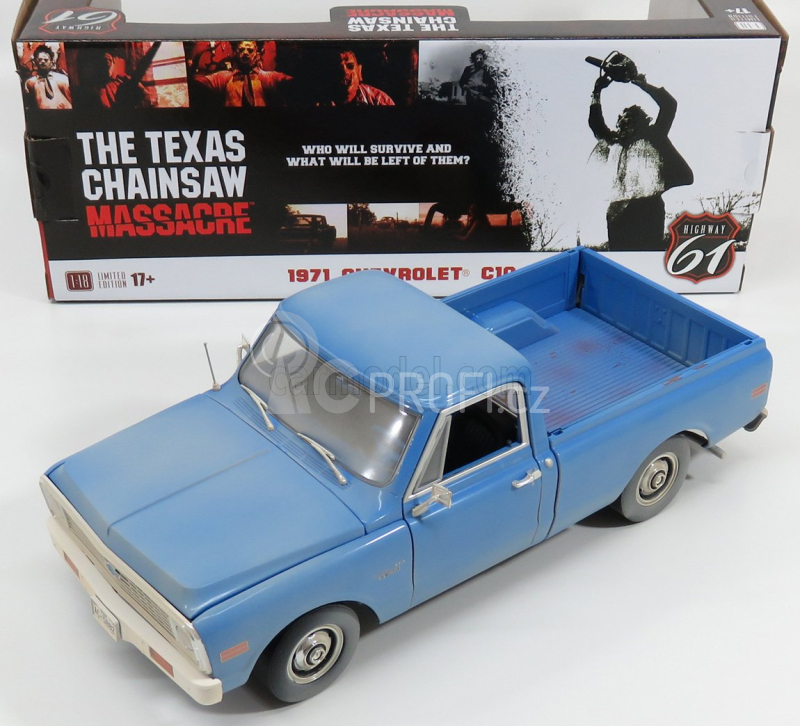 Highway61 Chevrolet C-10 Custom Pick-up 1970 - The Texas Chainsaw Massacre 1:18 Světle Modrá