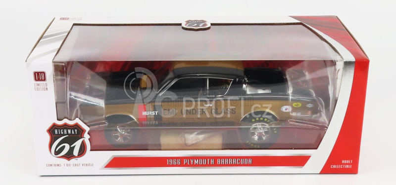 Highway61 Plymouth Barracuda Hemi Under Glass N 0 Coupe 1966 1:18 Black