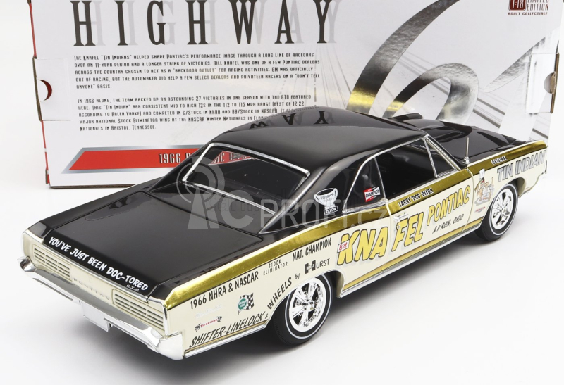 Highway61 Pontiac Gto Tin Indian Knafel Pontiac Akron Ohio 1966 L.dixon 1:18 Cream Black