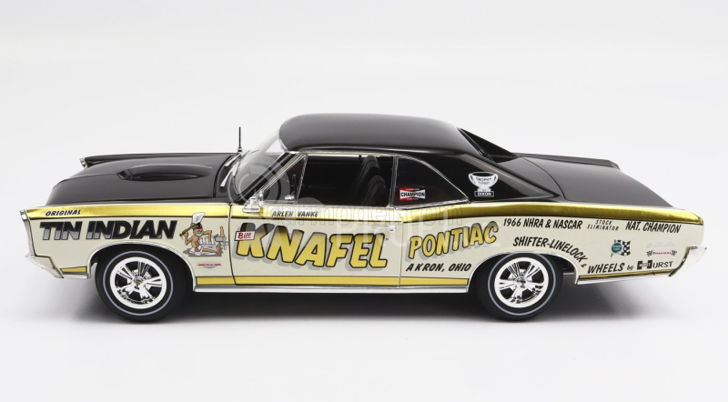 Highway61 Pontiac Gto Tin Indian Knafel Pontiac Akron Ohio 1966 L.dixon 1:18 Cream Black