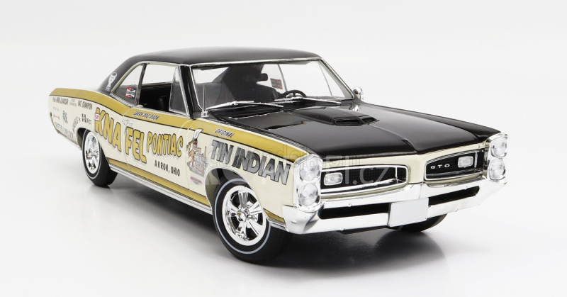 Highway61 Pontiac Gto Tin Indian Knafel Pontiac Akron Ohio 1966 L.dixon 1:18 Cream Black