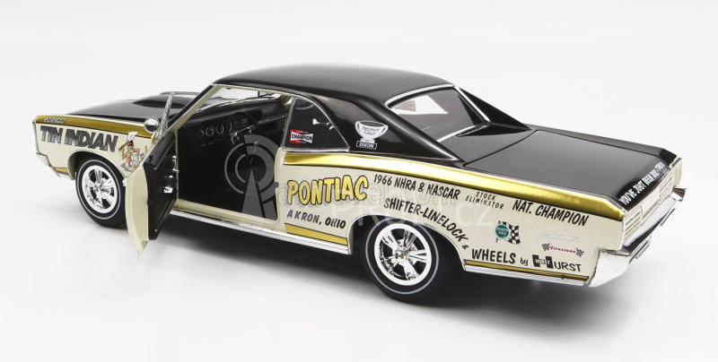 Highway61 Pontiac Gto Tin Indian Knafel Pontiac Akron Ohio 1966 L.dixon 1:18 Cream Black