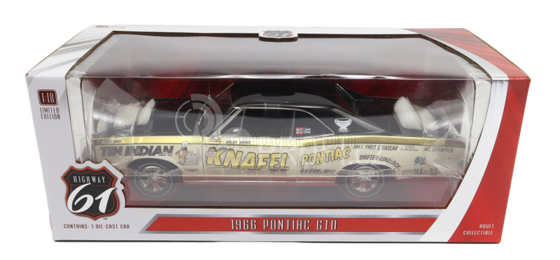 Highway61 Pontiac Gto Tin Indian Knafel Pontiac Akron Ohio 1966 L.dixon 1:18 Cream Black