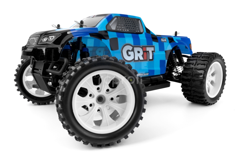 HiMOTO 1:10 Monster Truck EMXT-1 2,4 GHz RTR set, modrá (kostky)