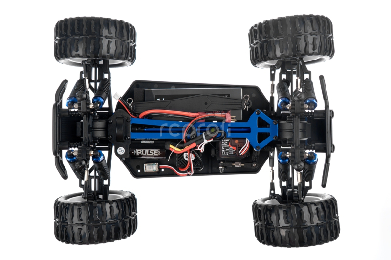 HiMOTO 1:10 Monster Truck EMXT-1 Brushless 2,4 GHz RTR set, modrá