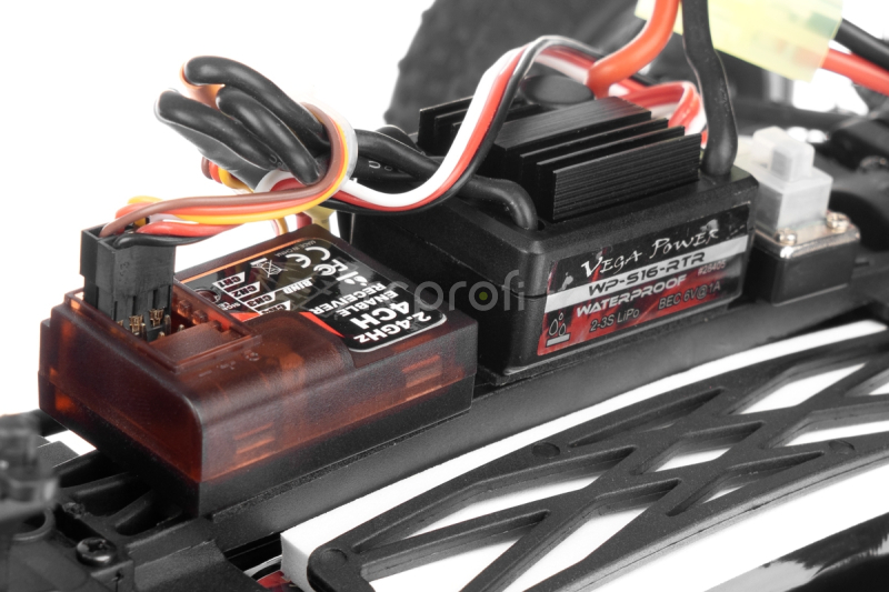 HiMOTO 1:18 Monster Truck MASTADON Brushless 2,4 GHz RTR set, červená