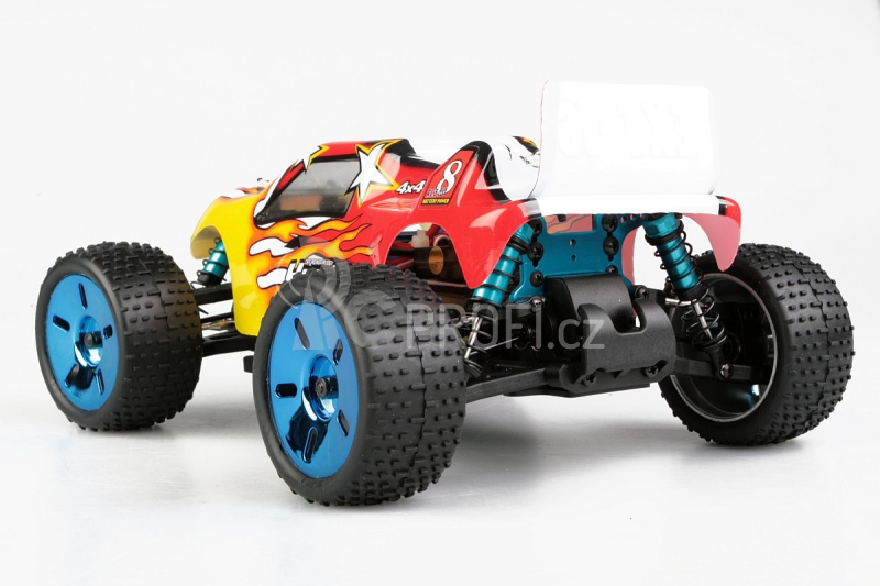 Himoto Truggy 1/16 RTR 2,4GHz Brushless - červená